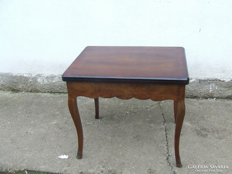 French card table game table with opening drawer