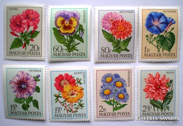 S2486-95 / 1968 Virág Kerti Virágok bélyegsor postatiszta