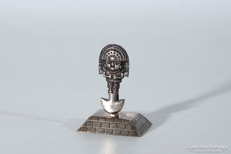 Silver (.950) Tumi Business Card Clip | peru inca temple knife business card holder aztec mayan