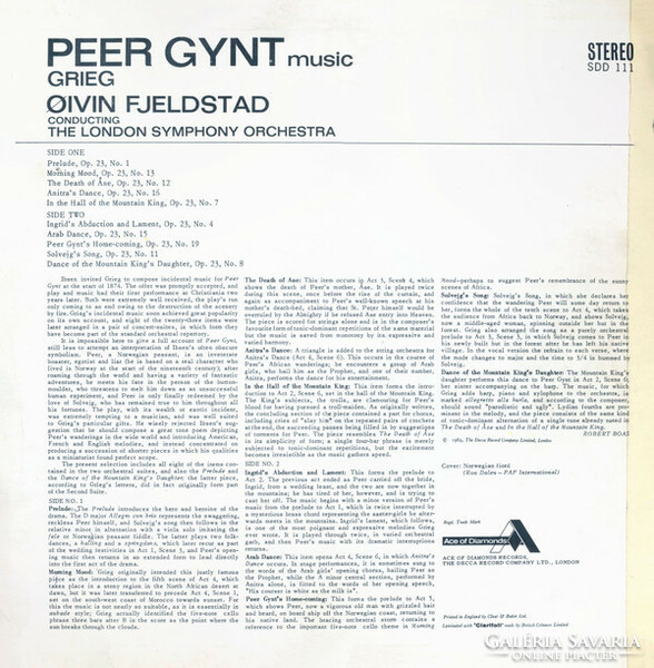 Grieg, Fjeldstad, London Symphony Orchestra - Peer Gynt Music (LP, RE)
