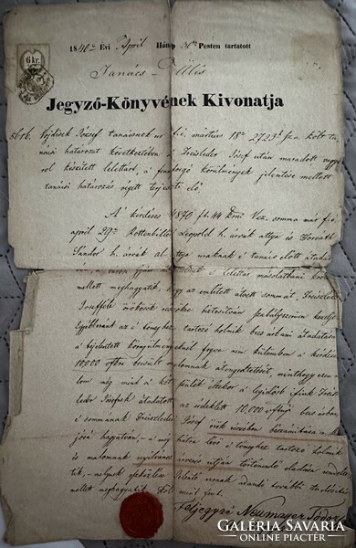 Minutes of the sub-registrar Tódor Neumayer, 1840