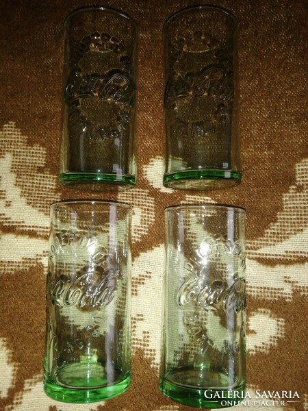 Coca cola glasses. Green shade. 4 in one.