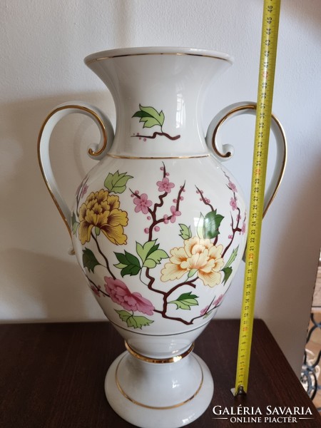 Hollóházi váza virágos mintával 42cm magas