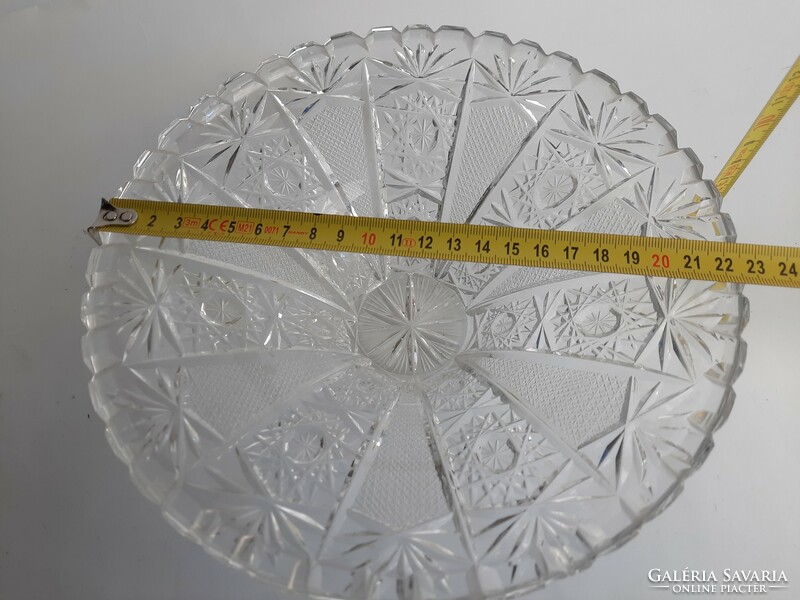 Nagyméretű kristály tál - tányér - asztalközép -kínáló