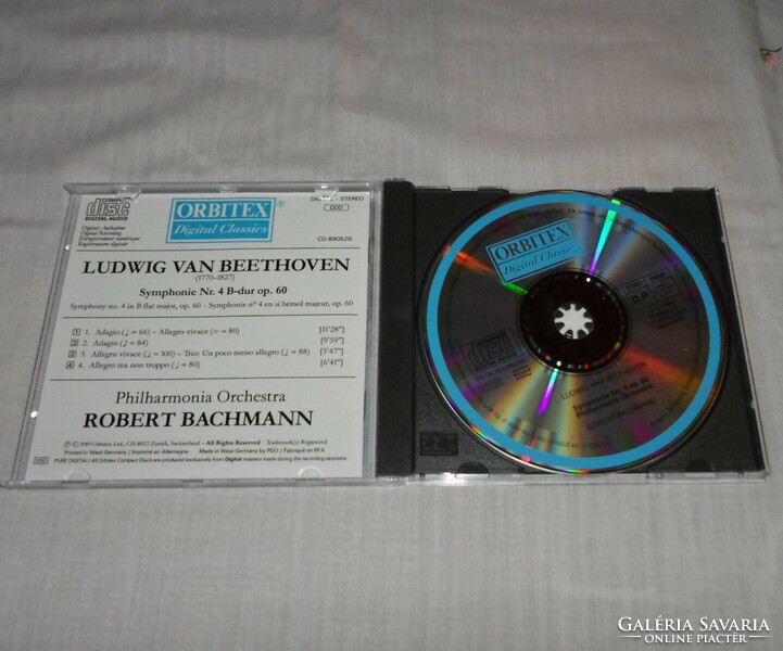 Beethoven: Symphonie No. 4 B-dur op. 60 (Robert Bachmann, komolyzenei CD, klasszikus zene)