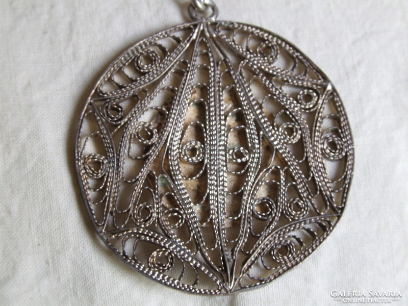 Filigree silver pendant (070513)
