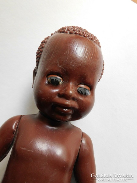 Rare vintage negro sleeping doll 60s - 39 cm