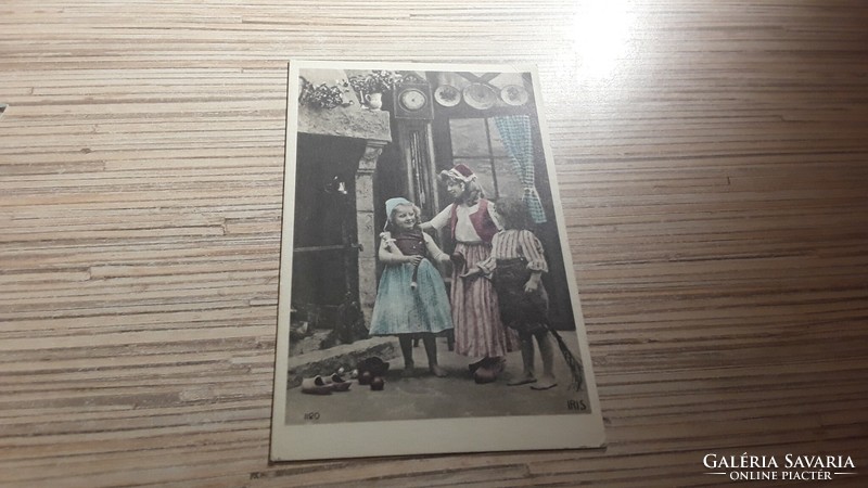 Old greeting postcard.