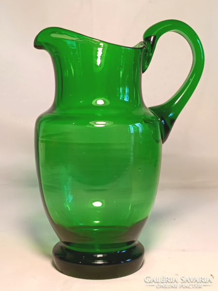 Green glass jug