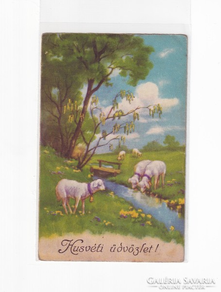 H:155 Húsvéti antik Üdvözlő képeslap
