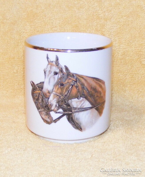 Bavaria horse, equestrian porcelain mug