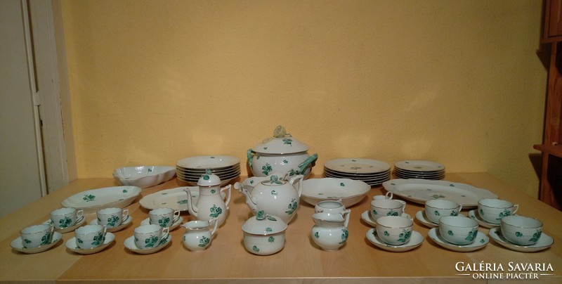 Herend porcelain, Appony pattern, 6 person, 56 pieces, complete, undamaged, in good condition.