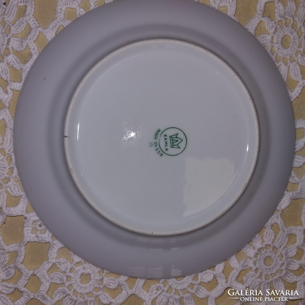 Porcelain cake plate with pink pattern, kahla