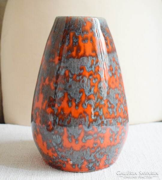 Vase retro, glazed ceramic, industrial art 12 x 17 cm