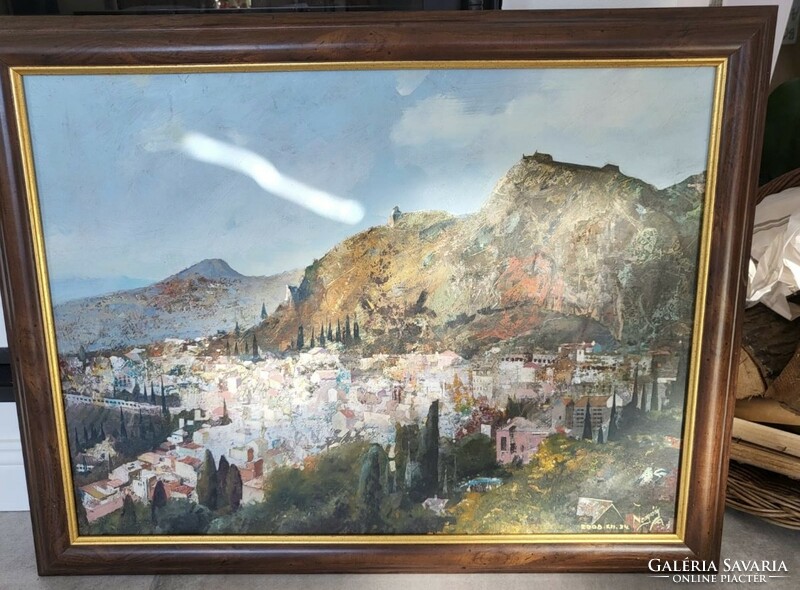 Neogrády antal (1944-) Taormina oil painting