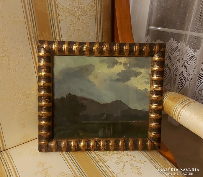 Antique landscape painting by Károly Telepy!