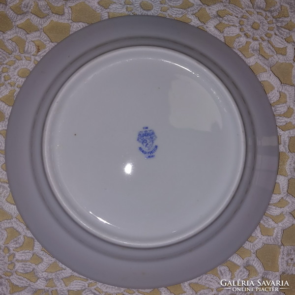 Alföldi red konkoly floral porcelain cake plate