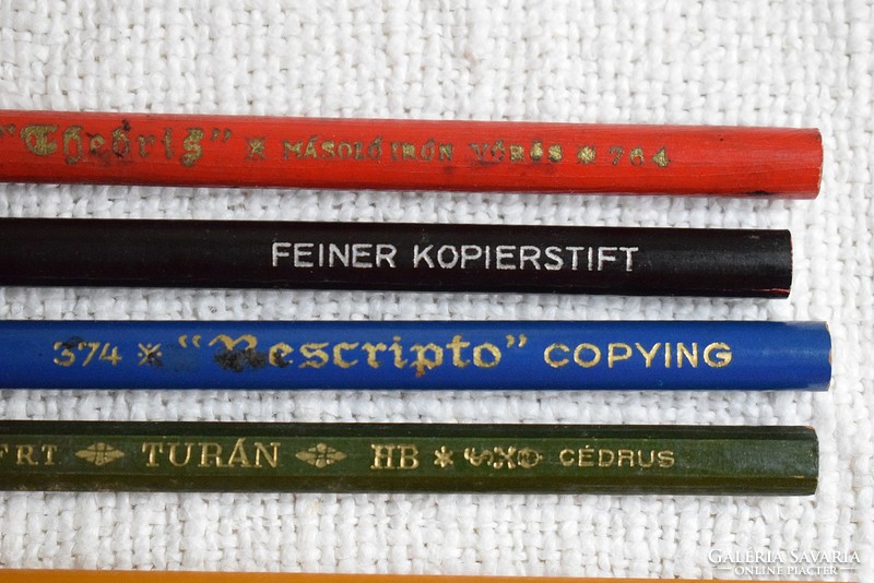Pencil, józsef schuler r.T. , Mephisto , hardtmuth , turán , thebris , memorandum , copy iron 9pcs