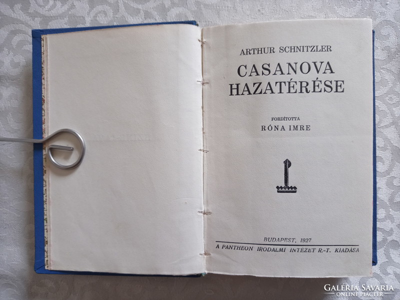Arthur Schnitzler : Casanova hazatérése 1927
