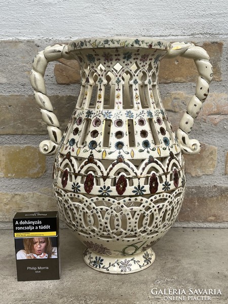 A huge openwork Ignace Fischer vase