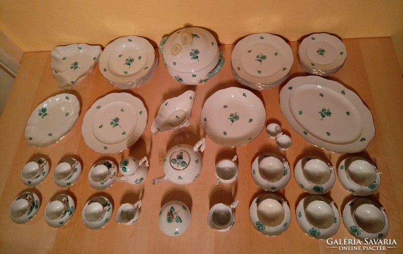 Herendi  porcelán, Apponyi mintás, 6 személyes, 56db-os, hiánytalan, sérülésmentes, szép állapotban.