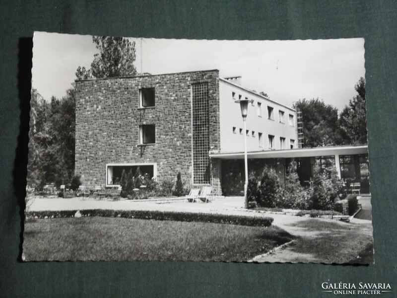 Detail of postcard, Balatonföldvár, resort view