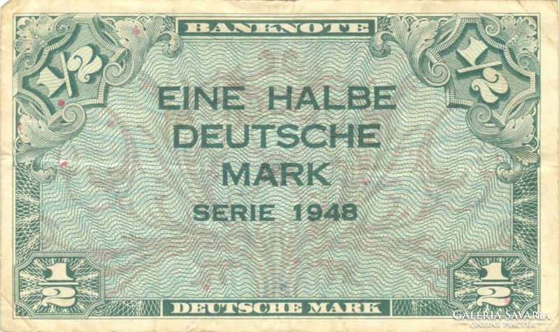 1/2 Half brand 1948 Germany rare