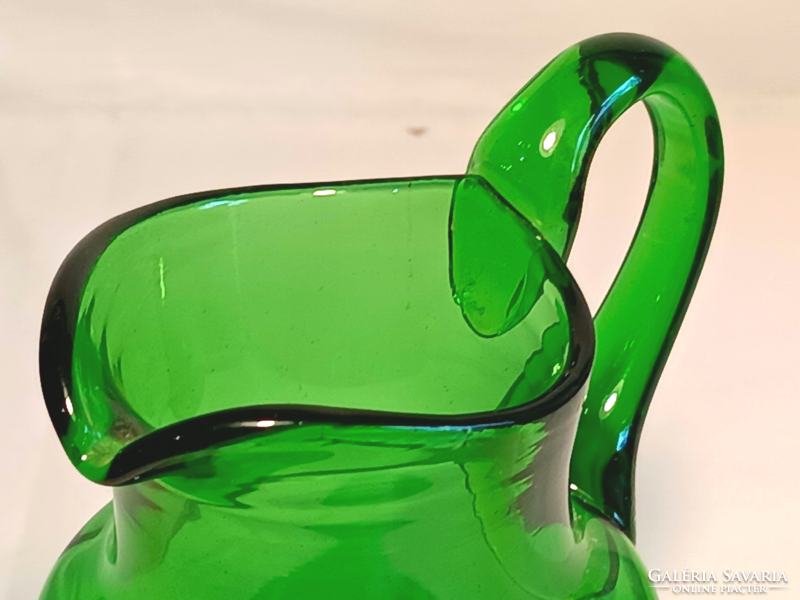 Green glass jug