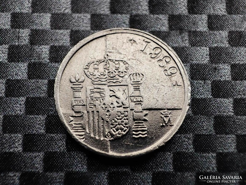 Spain 1 peseta, 1989