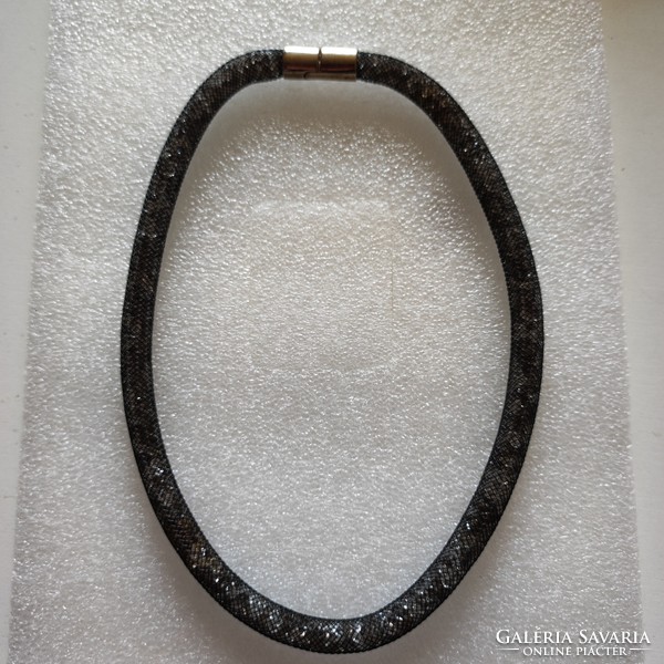 Swarovski choker/bracelet black/smoke color can be given as a gift 42cm