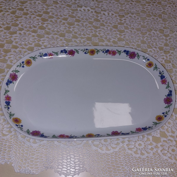 Alföldi szalmavirágos porcelán ovális húsos, pecsenyés kínáló tál, asztalközép