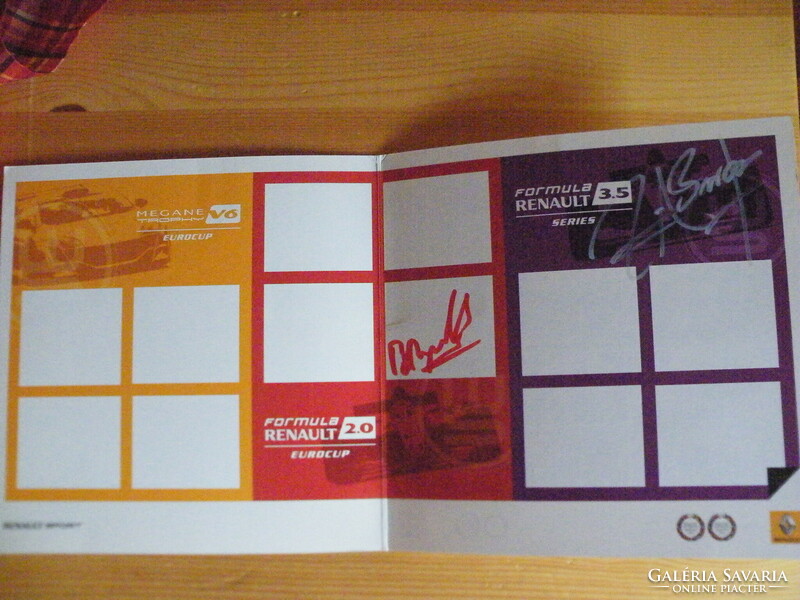 World series by renault 2009 - renault sport, 2 booklets, with 8 autographs