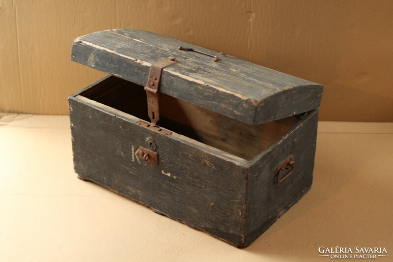 Old antique wooden chest from the First World War period