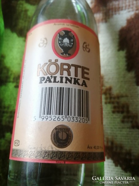 Körte pálinka. 0.2l   2 üveg egyben!  *Budapesti Szeszipari Vállalat* RITKA-BONTATLAN!!