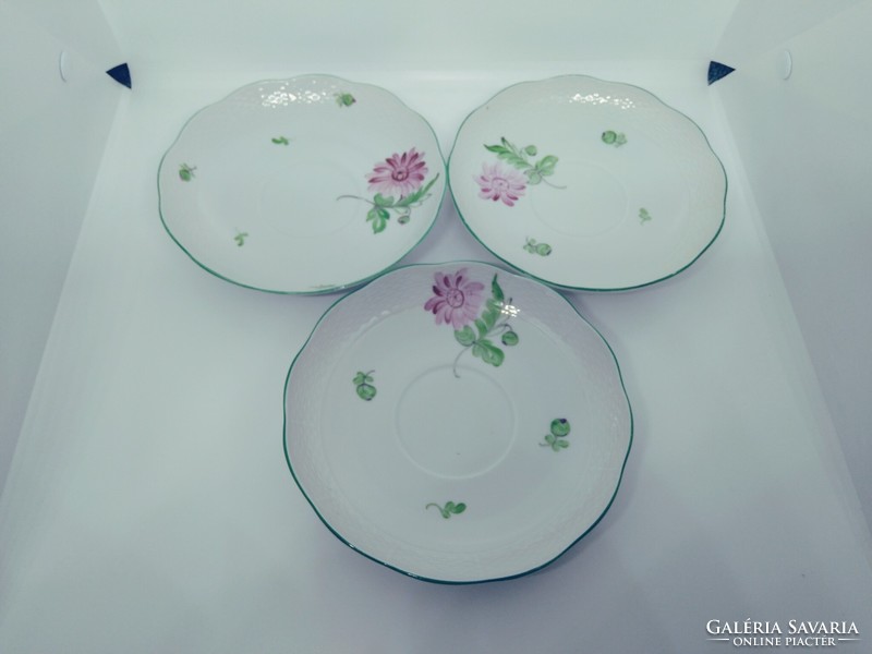 Herend porcelain teacups with aster pattern - 6 pcs. Tertia.