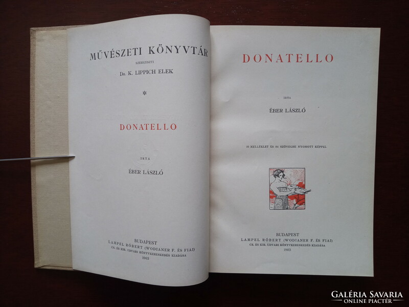 Éber László : Donatello 1903 MAKULÁTLAN könyv