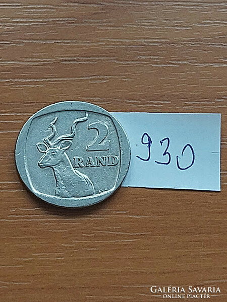 DÉL-AFRIKA 2 RAND 1991 Nikkellel bevont sárgaréz  #930