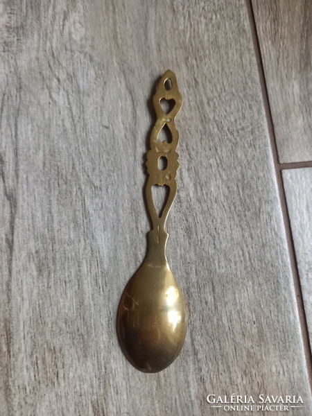 Gorgeous old copper teaspoon/decorative spoon (15x3.5 cm)