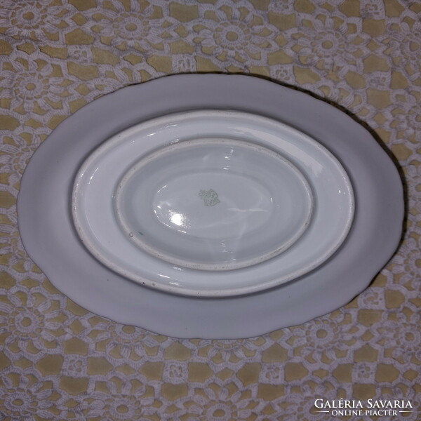Zsolnay white, beautiful porcelain sauce bowl, marked. The bowl and the base are one