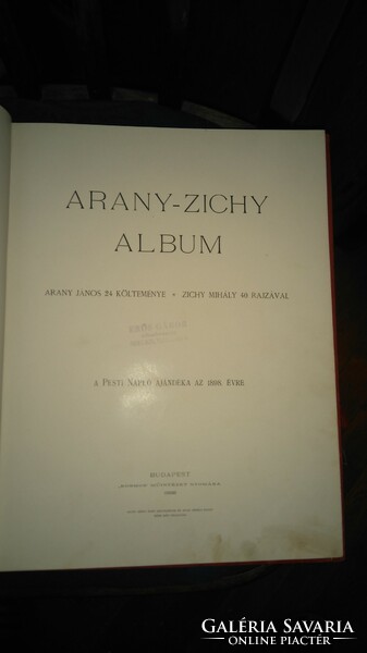 Féláron!!!   ARANY JÁNOS 24 BALLADÁJA 1898 PESTI NAPLÓ ZICHY MIHÁLY40 RAJZÁVAL -GOTTERMAYER N. KÖTÉS