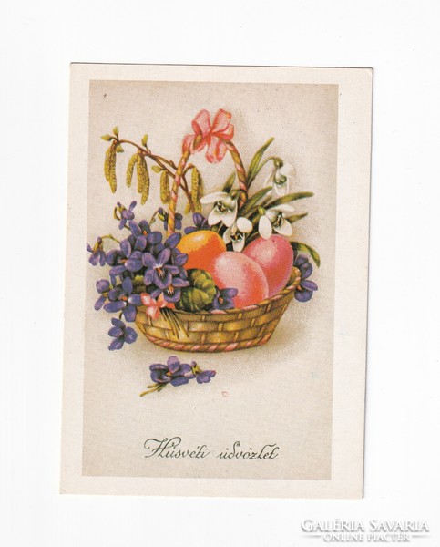 H:143 Húsvéti Üdvözlő képeslap "képzőművészeti"