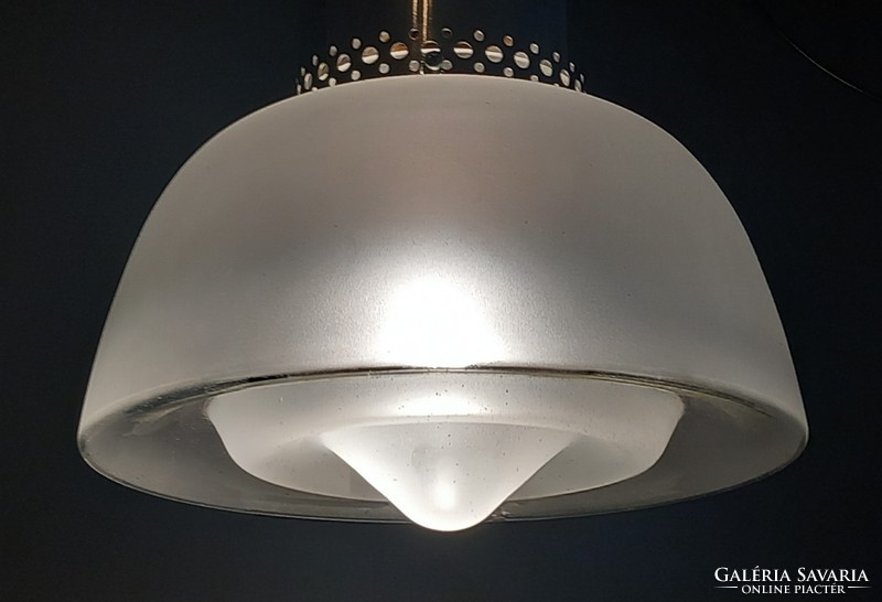 Huge bauhaus ceiling lamp with negotiable Murano shade