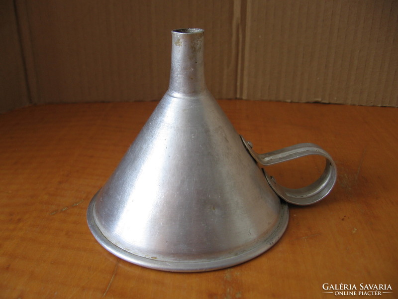 Old aluminum funnel