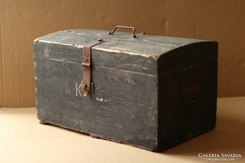 Old antique wooden chest from the First World War period