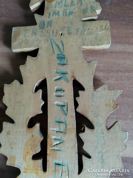 Old wooden cross, inscription: Zakopane, 1967