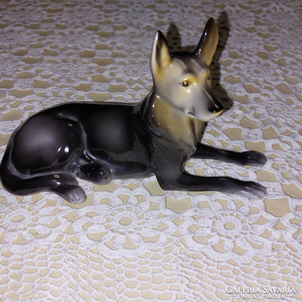 Ravenclaw wolfdog porcelain figurine