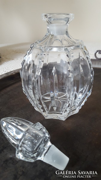 Csodaszép ólomkristály likőrös üveg