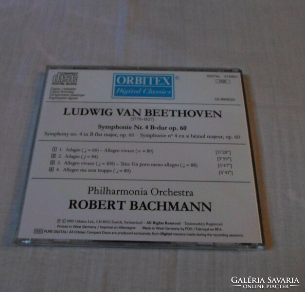 Beethoven: symphony no. 4 B major op. 60 (Robert Bachmann, classical music CD, classical music)