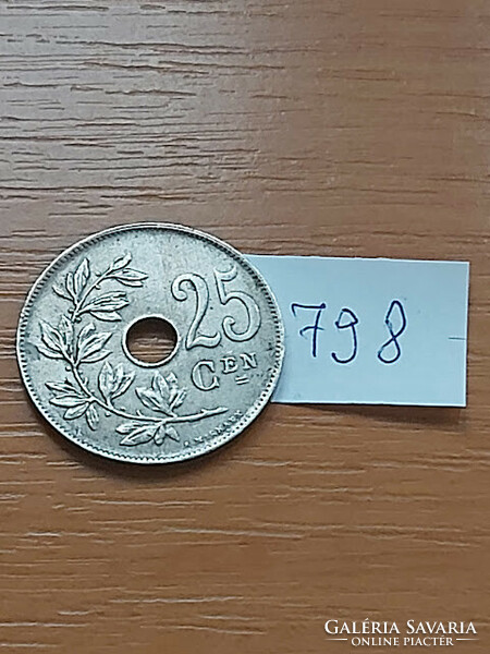 Belgium belgie 25 centimes 1922 copper-nickel, i. King Albert #798