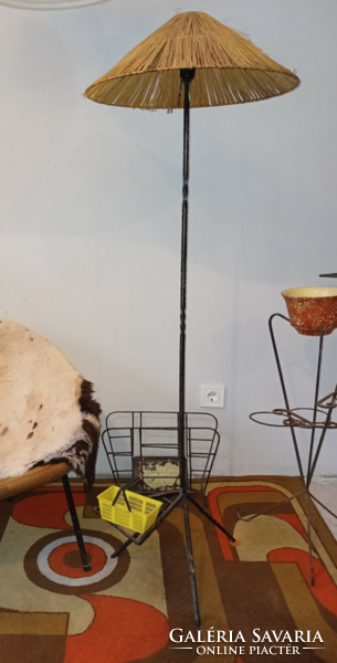 Retro wrought iron floor lamp